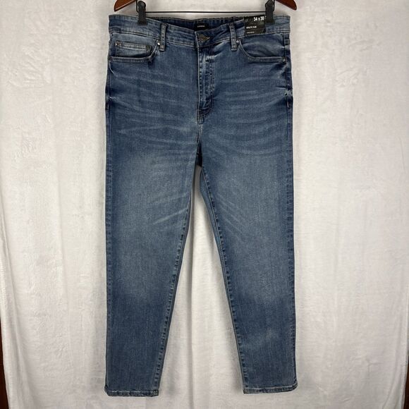 Express Athletic Slim Mens Jeans Size 34X30 Hyper Stretch Pants Medium Wash NEW - Picture 1 of 6